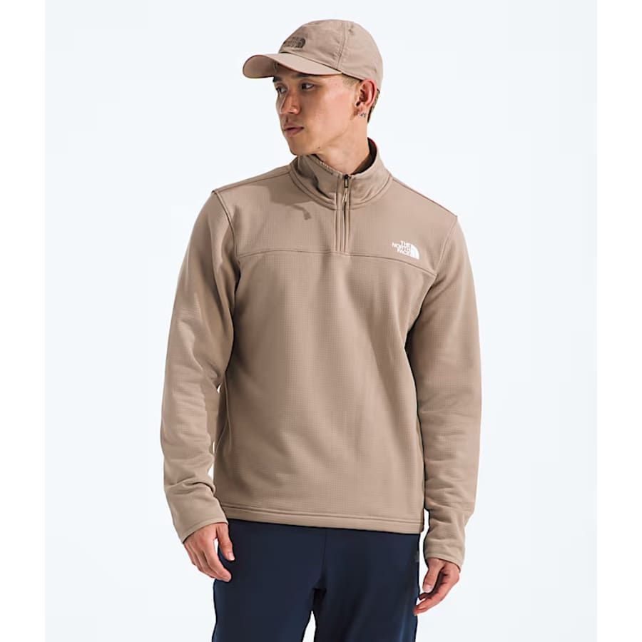 The North Face Men's Cedar Trail Grid Fleece Quarter-Zip Jacket: $28