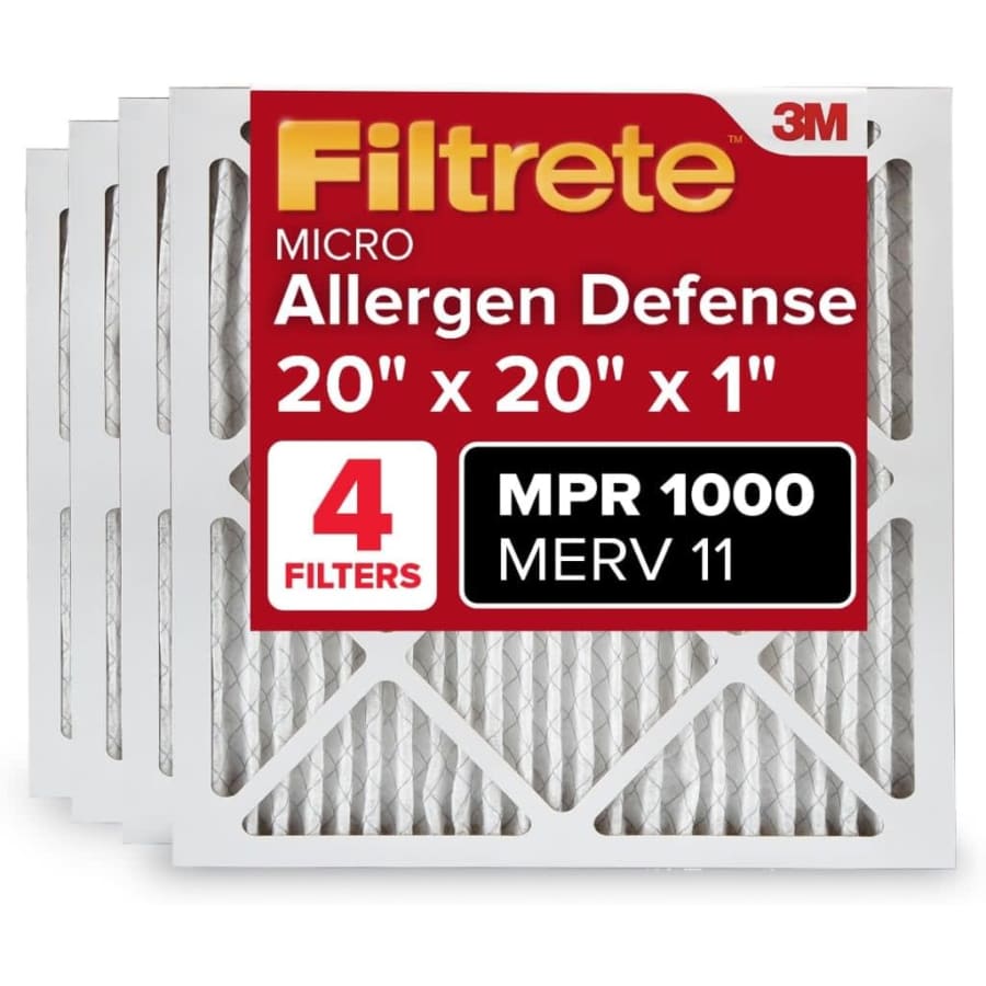 Filtrete 20x20x1 MERV 11 AC Furnace Air Filter 4-Pack: $35 Filtrete 20x20x1 MERV 11 AC Furnace Air Filter 4-Pack: $35