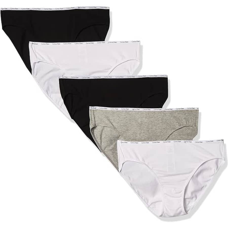 Calvin Klein Women's Cotton Stretch Logo Bikini Panties 5-Pack: $14 Calvin Klein Women's Cotton Stretch Logo Bikini Panties 5-Pack: $14