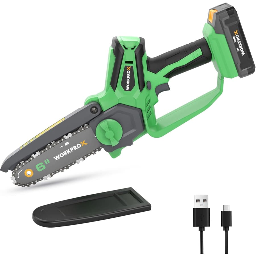Workpro 20V 6" Cordless Mini Chainsaw: $19.99