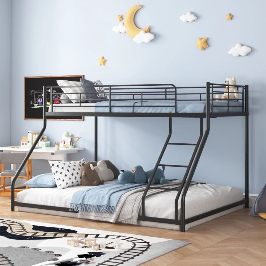 Twin XL Over Queen Bunk Bed Set: $90
