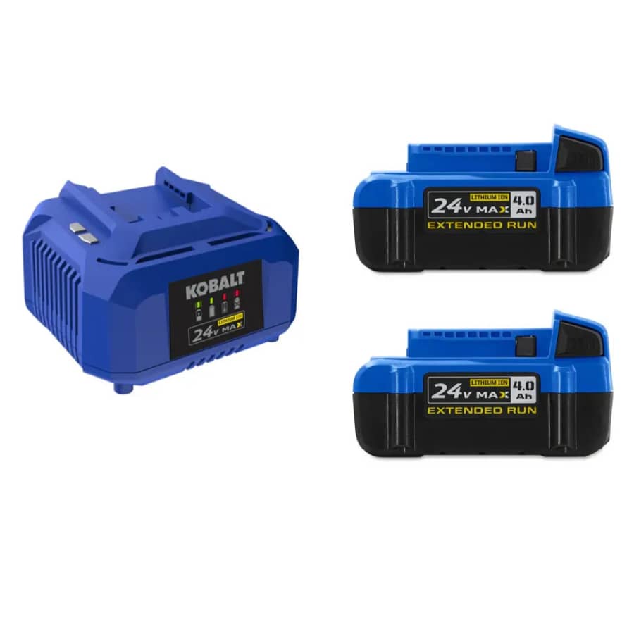Kobalt 24V Lithium-Ion Battery 2-Pack w/ Charger: $149 w/ free tool worth up to $139 Kobalt 24V Lithium-Ion Battery 2-Pack w/ Charger: $149 w/ free tool worth up to $139