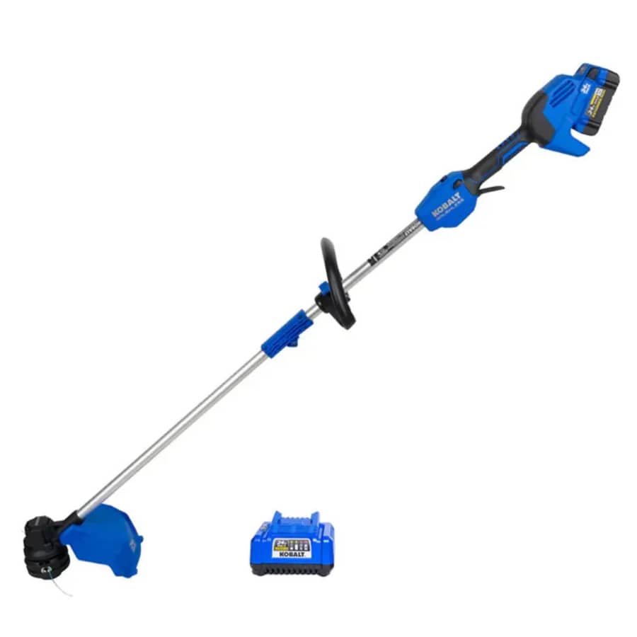 Kobalt 24V 14" Straight Shaft Battery String Trimmer: $49
