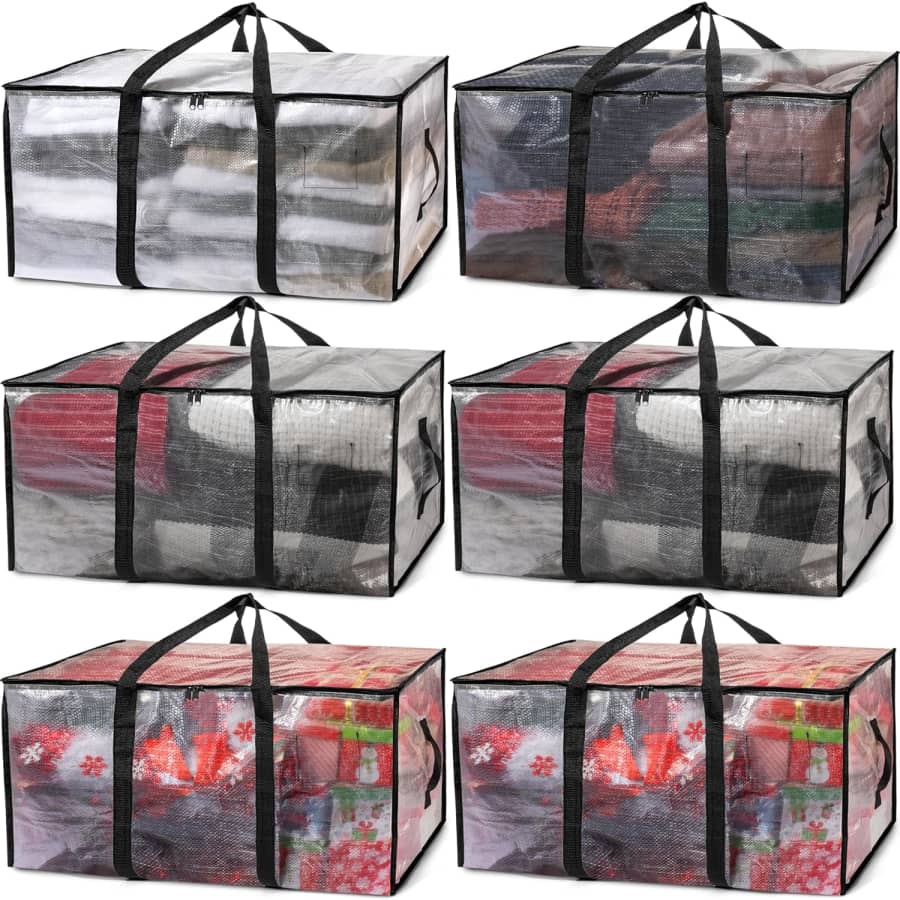 Heavy Duty Storage Bag 6-Pack: $30