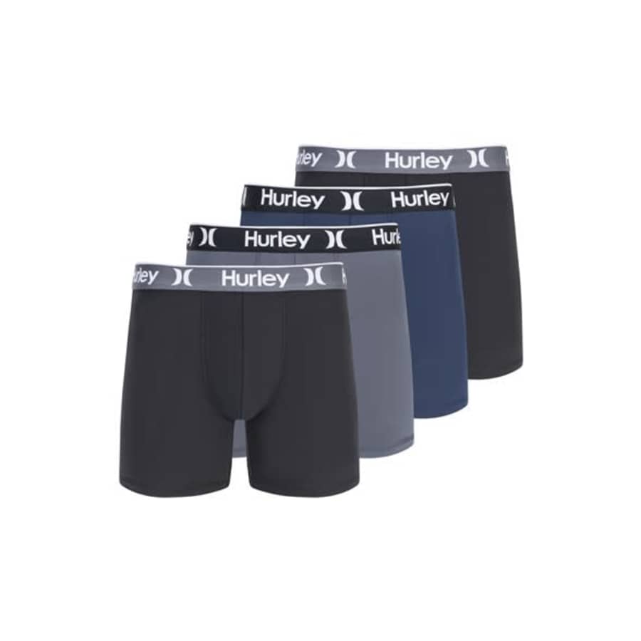 Hurley Men's 4-Pack Solid Boxer Brief: $15 Hurley Men's 4-Pack Solid Boxer Brief: $15