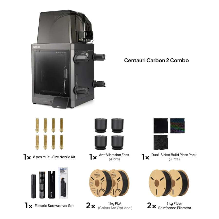 Elegoo Centauri Carbon 2 3D Printer Combo All-in-One Bundle: Pre-Order for $598