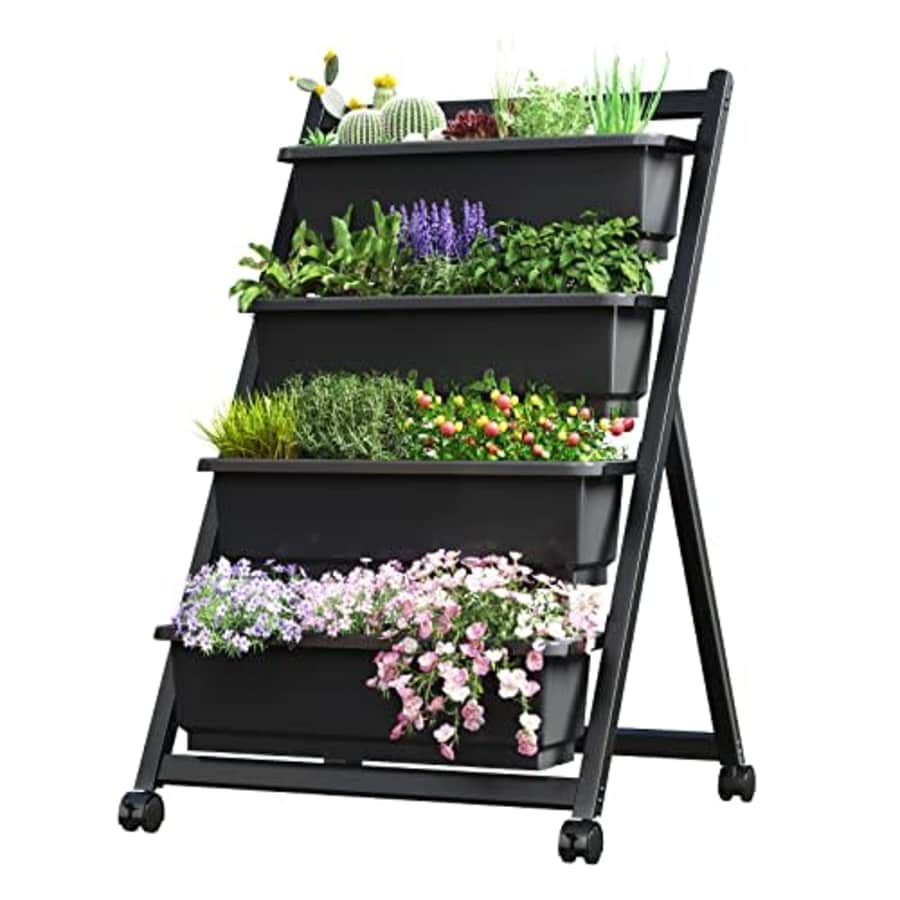 Fleximounts 4-Tier Vertical Garden Bed w/ Wheels: $69.99