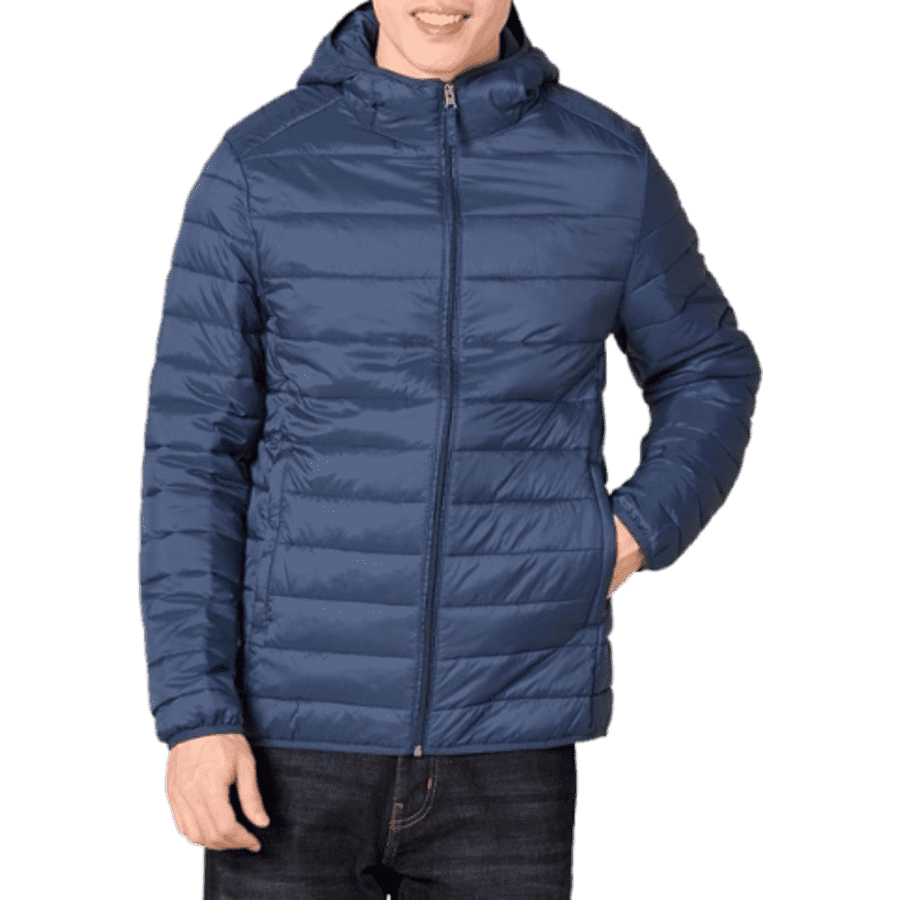 Amazon Essentials Men's Lightweight Water-Resistant Packable Hooded Puffer Jacket: From $30