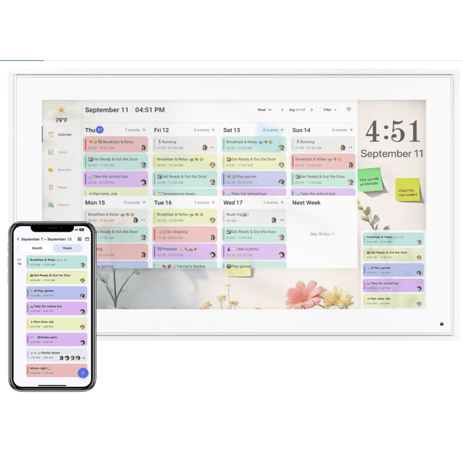 15.6" Smart Family Calendar: $250 15.6" Smart Family Calendar: $250
