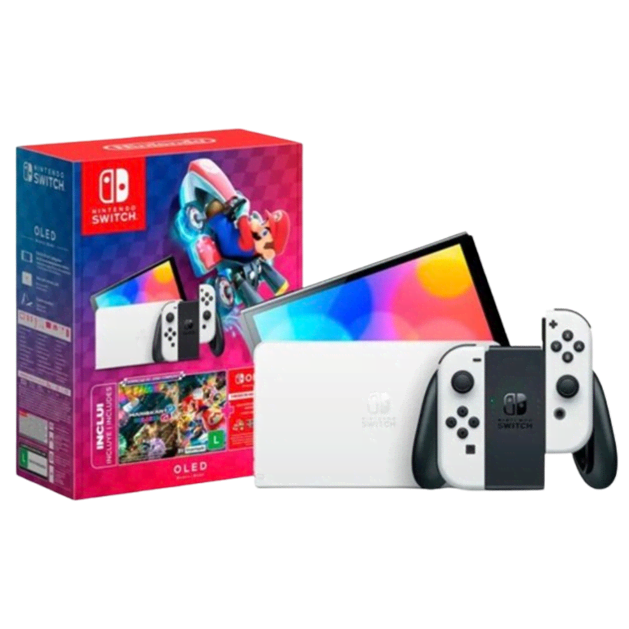 Nintendo Switch OLED Mario Kart 8 Deluxe Bundle: $289