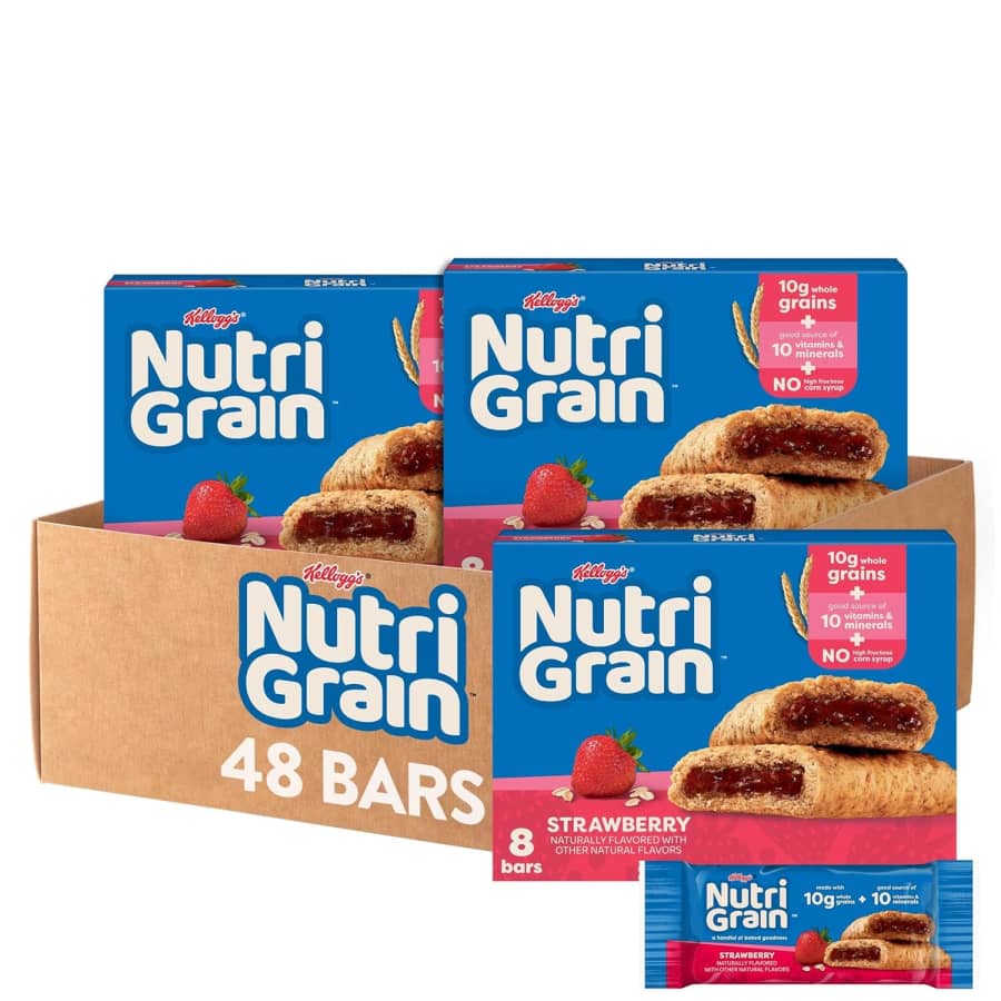 Kellogg's Nutri-Grain 8-Count Soft Baked Breakfast Bars 6-Pack: $6.17 via Sub & Save Kellogg's Nutri-Grain 8-Count Soft Baked Breakfast Bars 6-Pack: $6.17 via Sub & Save