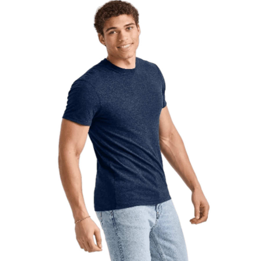 Hanes Men's Lightweight Triblend Crewneck T-Shirt: $4