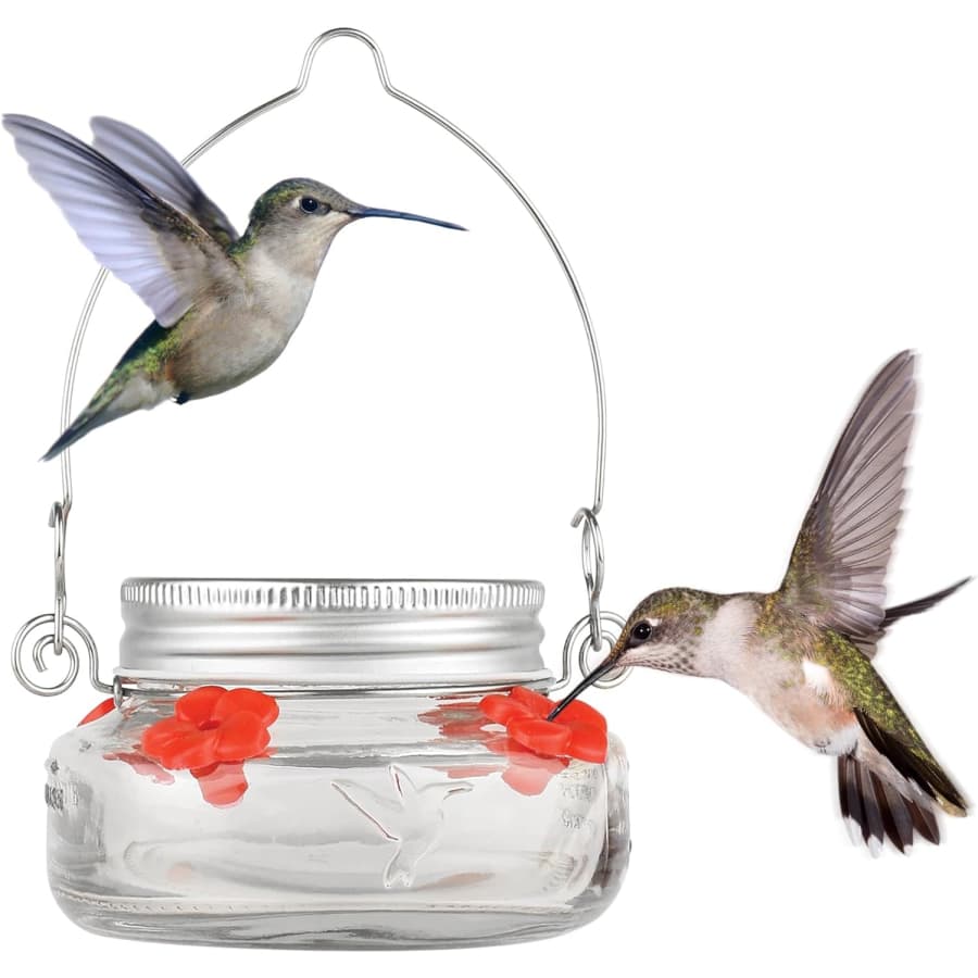 Nature's Way Mason Jar Hummingbird Dish Feeder: $5