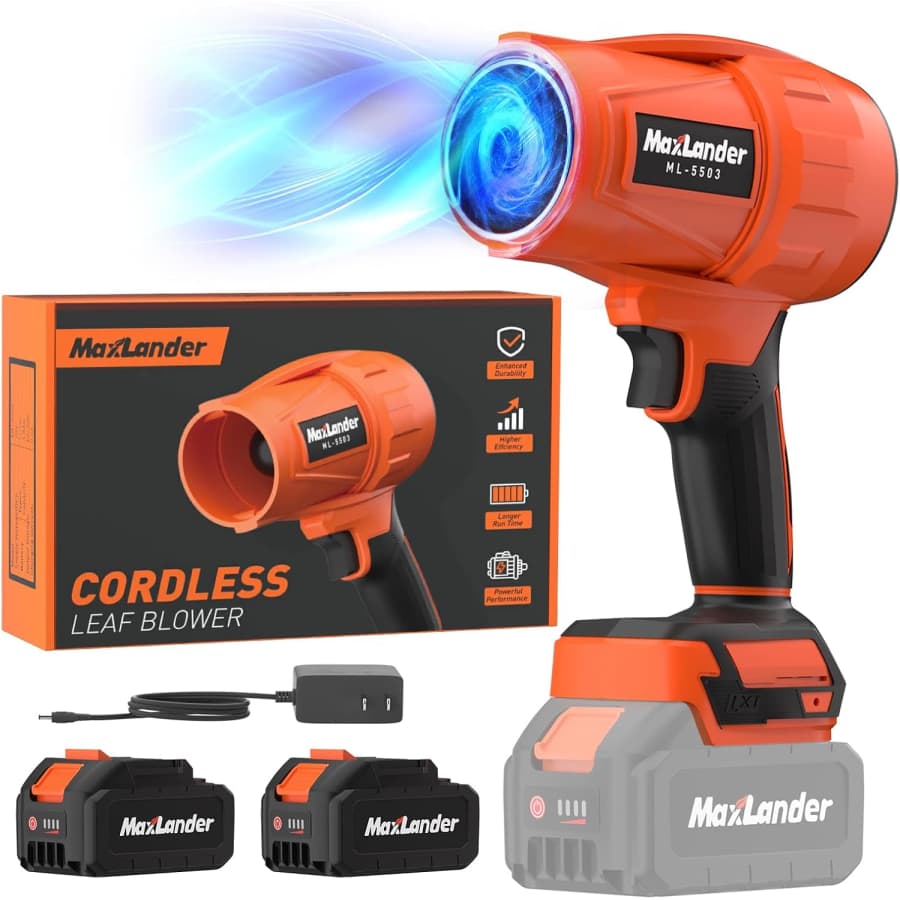 MaxLander 21V Cordless Electric Handheld Leaf Blower: $28.49 MaxLander 21V Cordless Electric Handheld Leaf Blower: $28.49