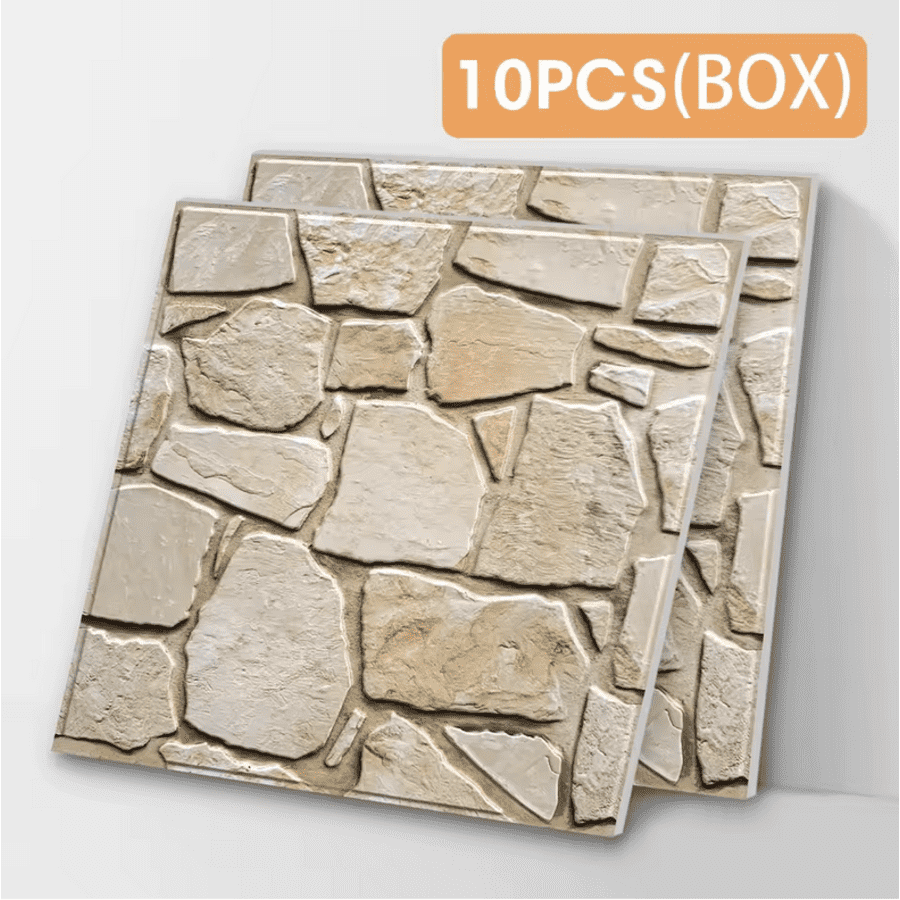 11.8" x 11.8" Faux Stone Wall Panel 10-Pack: $16