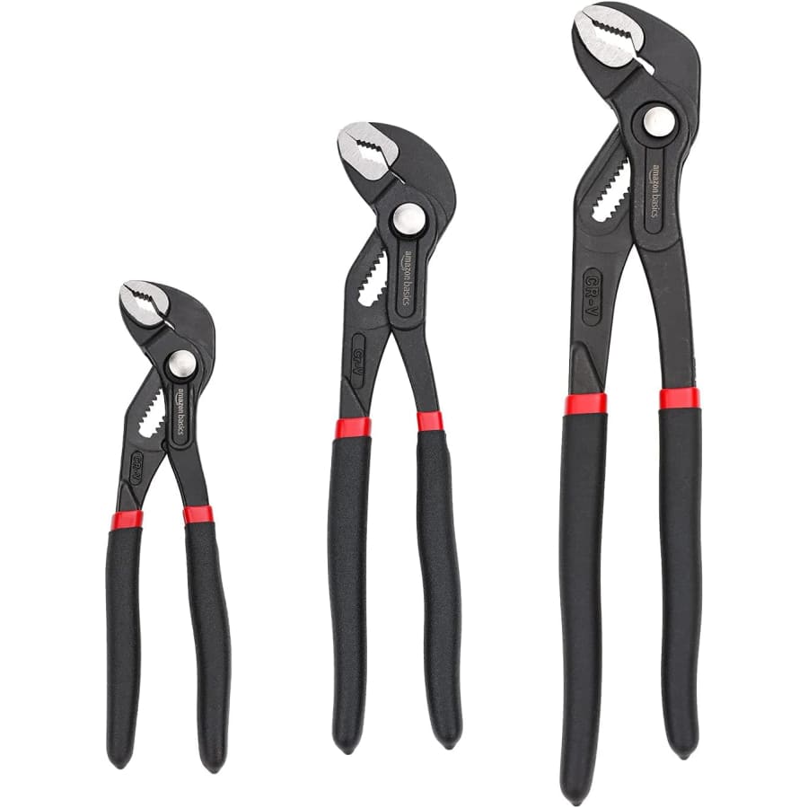 Amazon Basics 3-Piece Quick Release Groove Joint Pliers Set: $14 Amazon Basics 3-Piece Quick Release Groove Joint Pliers Set: $14