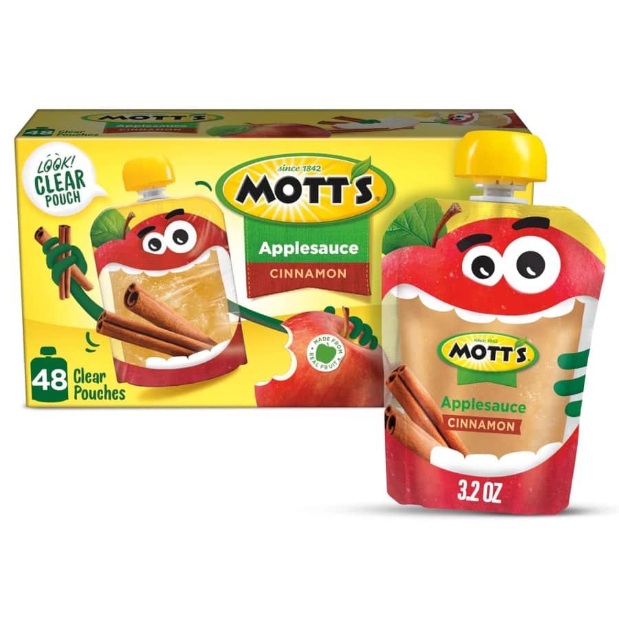 Mott's Cinnamon Applesauce 3.2-oz. Pouch 48-Pack: $11 via Sub & Save