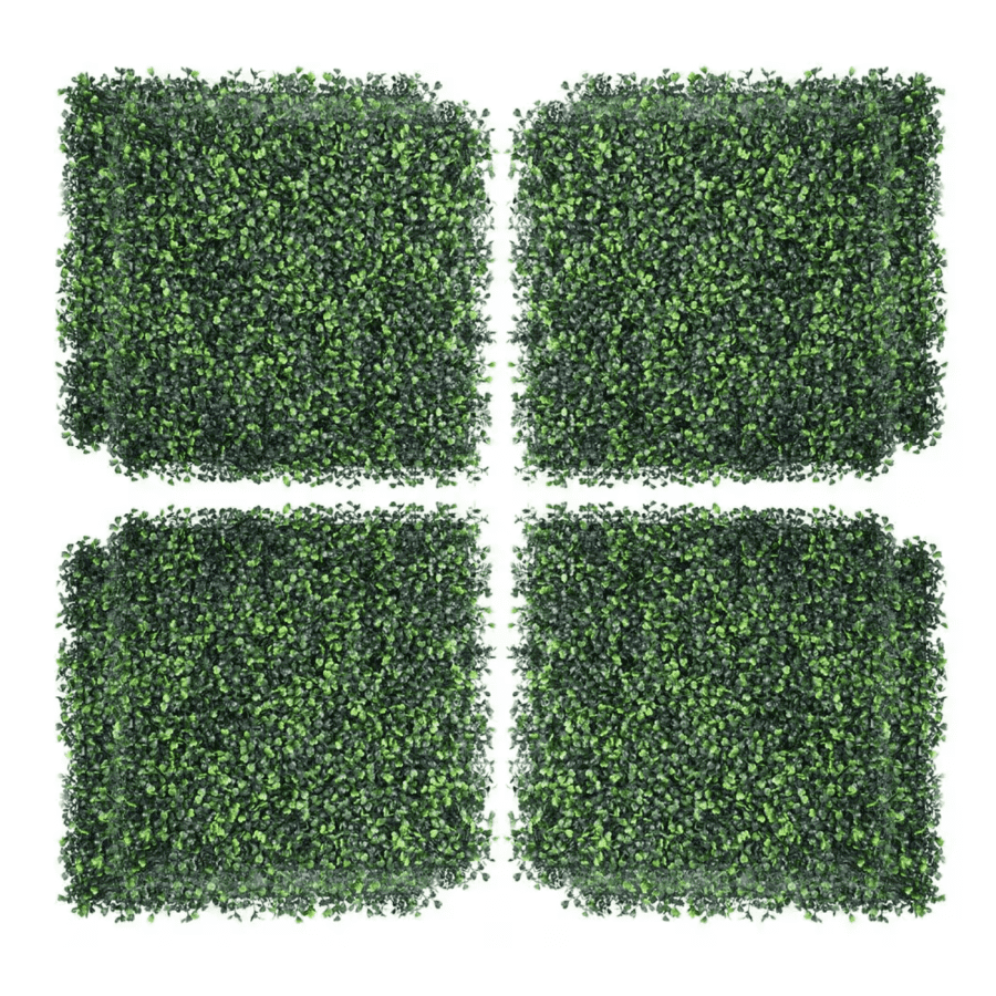 20" x 20" Artificial Boxwood Hedge Greenery 12-Pack: $46