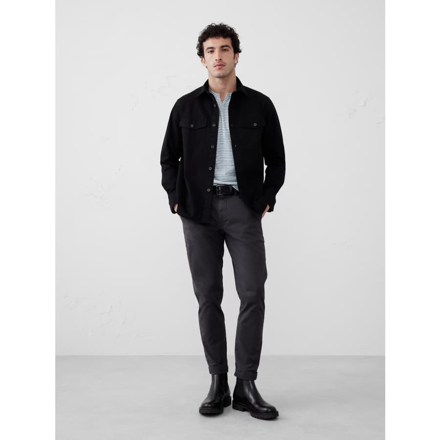 Banana Republic Factory Men's Linen-Blend Notch-Neck T-Shirt: $4 Banana Republic Factory Men's Linen-Blend Notch-Neck T-Shirt: $4