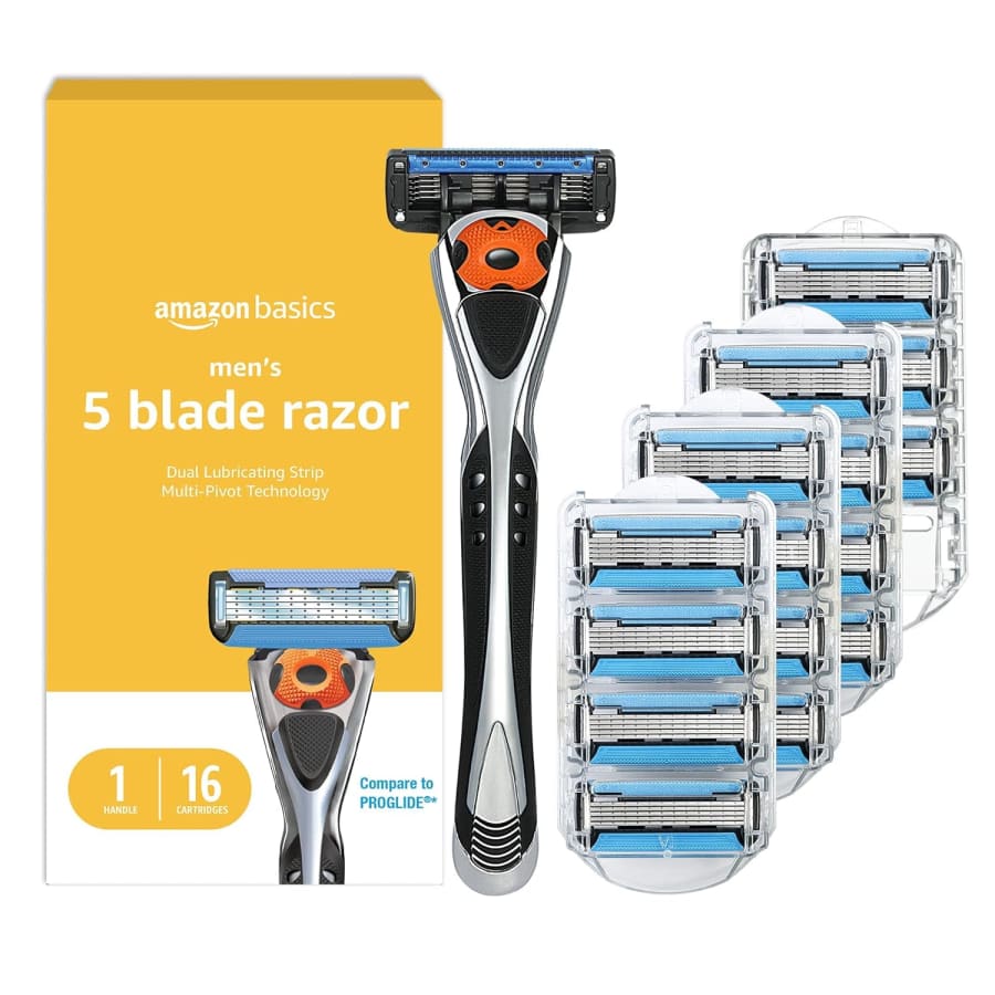 Amazon Basics Men's MotionSphere 5-Blade Razor w/ 16 Cartridges: $11 via Sub & Save Amazon Basics Men's MotionSphere 5-Blade Razor w/ 16 Cartridges: $11 via Sub & Save