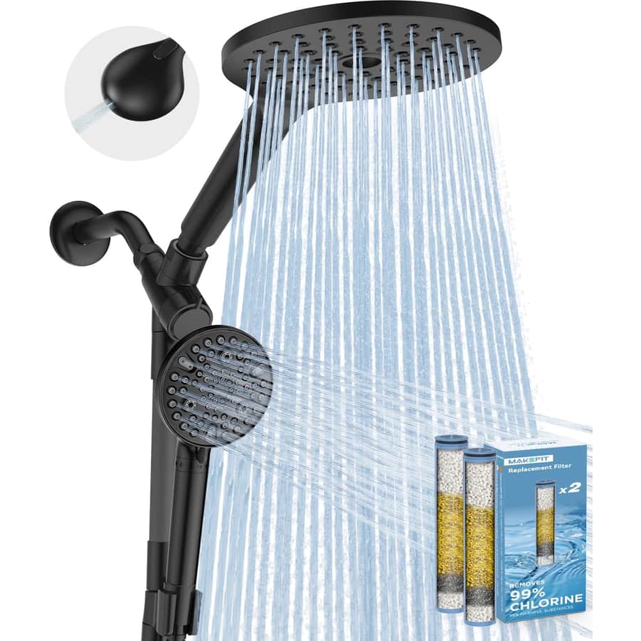 Dual Filtered Rain Shower Head Combo: $59 Dual Filtered Rain Shower Head Combo: $59