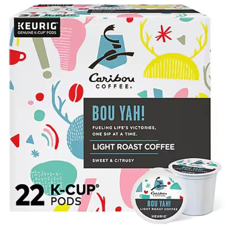 Caribou Coffee Bou Yah Keurig K-Cup 22-Count Coffee Pods: $7.99 Caribou Coffee Bou Yah Keurig K-Cup 22-Count Coffee Pods: $7.99