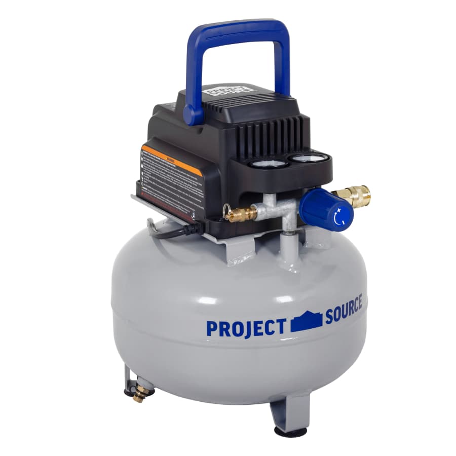 Project Source 3-Gal. Portable Electric 110 PSI Pancake Air Compressor: $65 Project Source 3-Gal. Portable Electric 110 PSI Pancake Air Compressor: $65