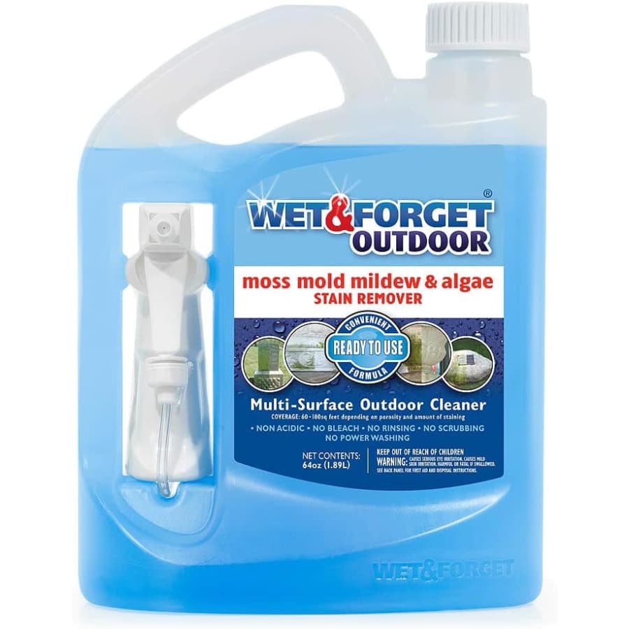 Wet & Forget 64-oz. Outdoor Moss, Mold, Mildew, & Algae Stain Remover: $19 Wet & Forget 64-oz. Outdoor Moss, Mold, Mildew, & Algae Stain Remover: $19