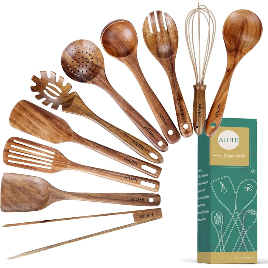 Wooden Cooking Utensils 10-Pack: $29