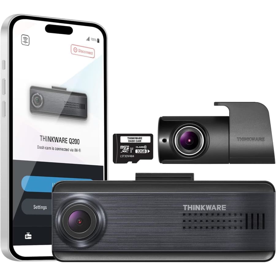 Thinkware Q200 Front & Rear 2K QHD Dual Dash Cam: $160 Thinkware Q200 Front & Rear 2K QHD Dual Dash Cam: $160