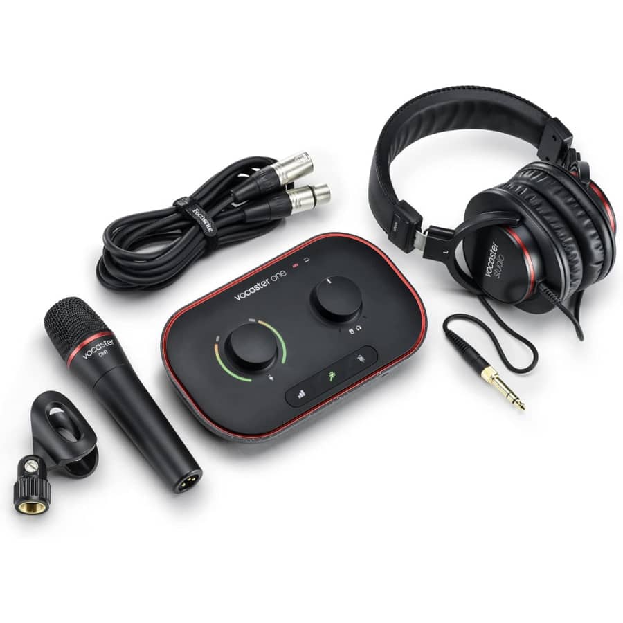 Focusrite Vocaster One Studio Podcasting Interface Bundle: $89.99