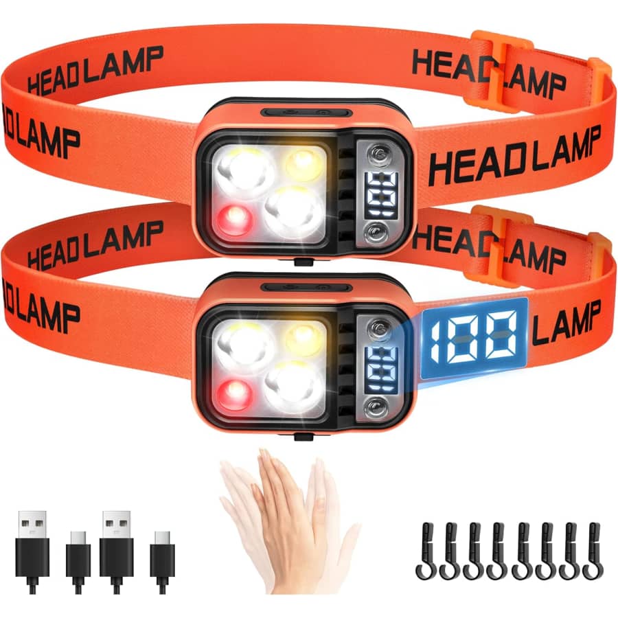Darkbeam LED Dual Light Headlamp 2-Pack: $8.99