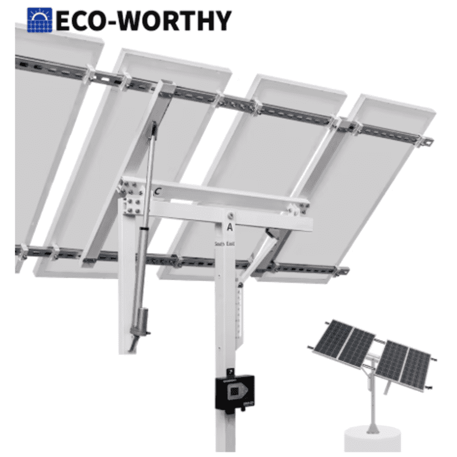 Eco-Worthy Solar Panel Single Axis Tracking System w/ Tracker Controller: $146