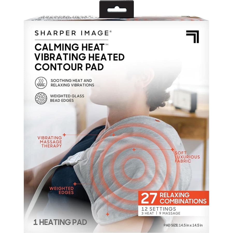 Sharper Image Calming Heat Vibrating Heating Contour Pad: $28