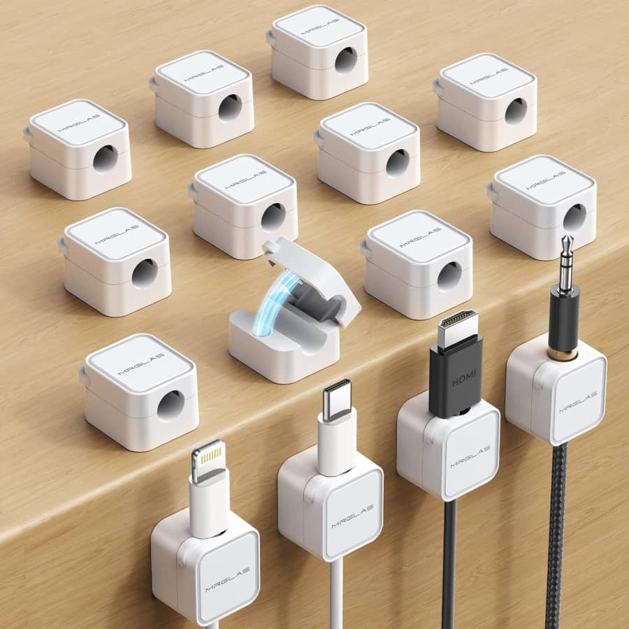 Magnetic Cable Organizer 15-Pack: $6.09