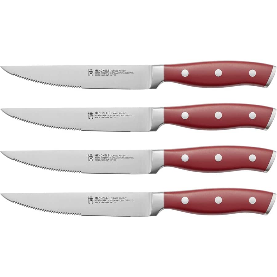 Henckels Forged Accent Razor-Sharp Steak Knife Set of 4: $40