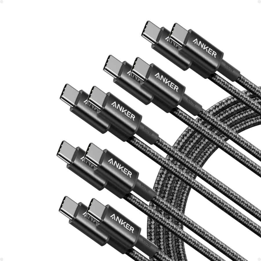 Anker 6-Foot USB C Charger Cable 5-Pack: $14