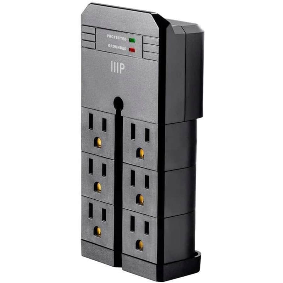 Monoprice 6-Outlet Rotating Surge Protector: $15