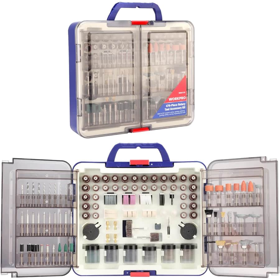 WorkPro 476-Piece All-Purpose Rotary Tool Accessory Kit: $22 w/ Prime