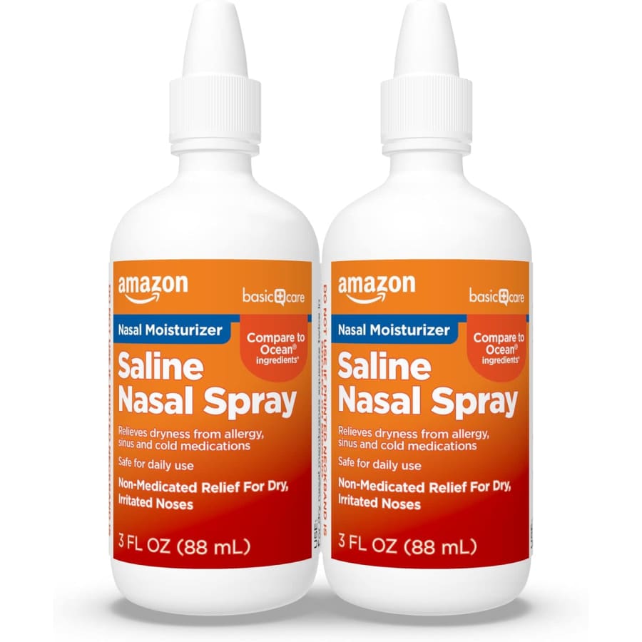 Amazon Basic Care Premium Saline Nasal Moisturizing Spray 2-Pack: $7.11 via Subscribe & Save Amazon Basic Care Premium Saline Nasal Moisturizing Spray 2-Pack: $7.11 via Subscribe & Save