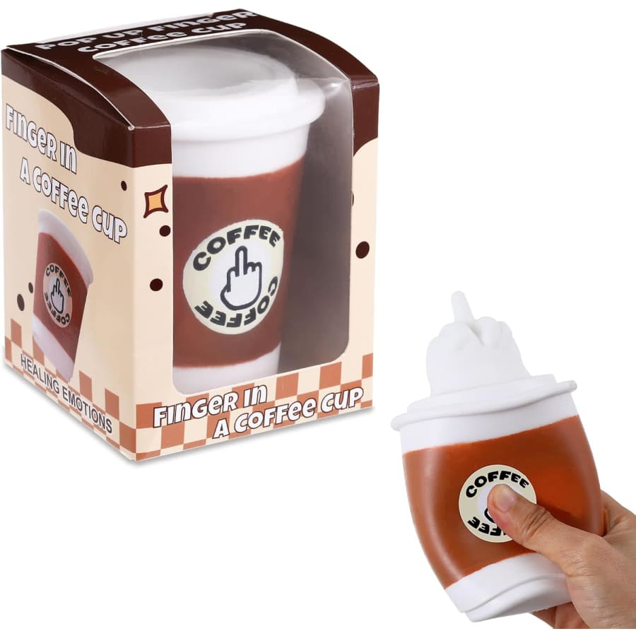 Fake Coffee Cup w/ Pop Up Finger: $6.99