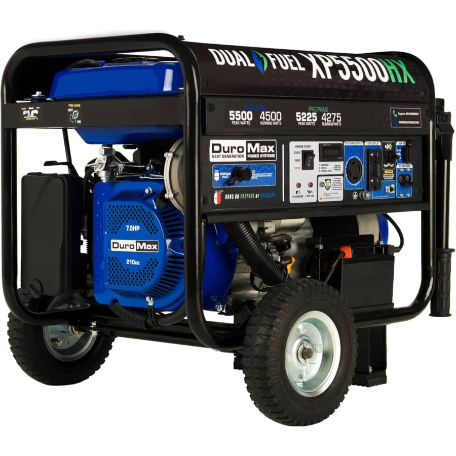 DuroMax XP5500HX 5,500-Watt Dual Fuel Generator: $629
