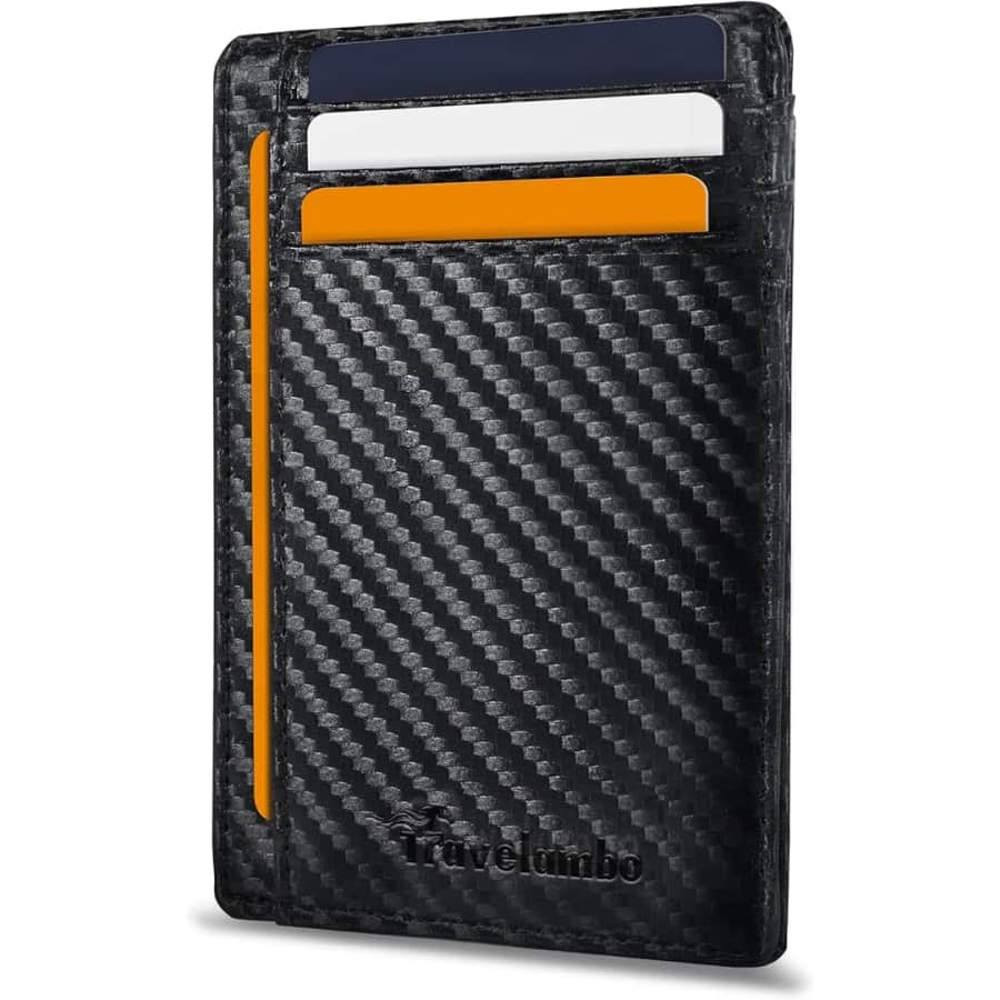 Travelambo Front Pocket RFID Minimalist Leather Slim Wallet: $6 Travelambo Front Pocket RFID Minimalist Leather Slim Wallet: $6
