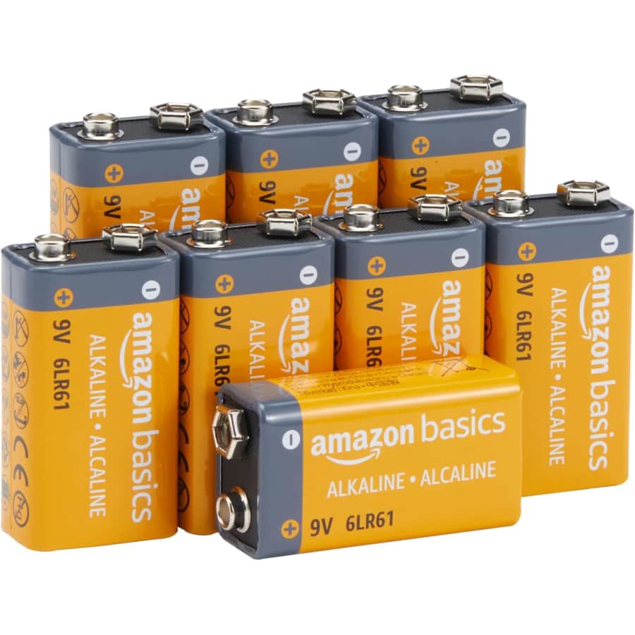 AmazonBasics 9V Alkaline Batteries 8-Pack: $9.29 via Subscribe & Save w/ Prime AmazonBasics 9V Alkaline Batteries 8-Pack: $9.29 via Subscribe & Save w/ Prime