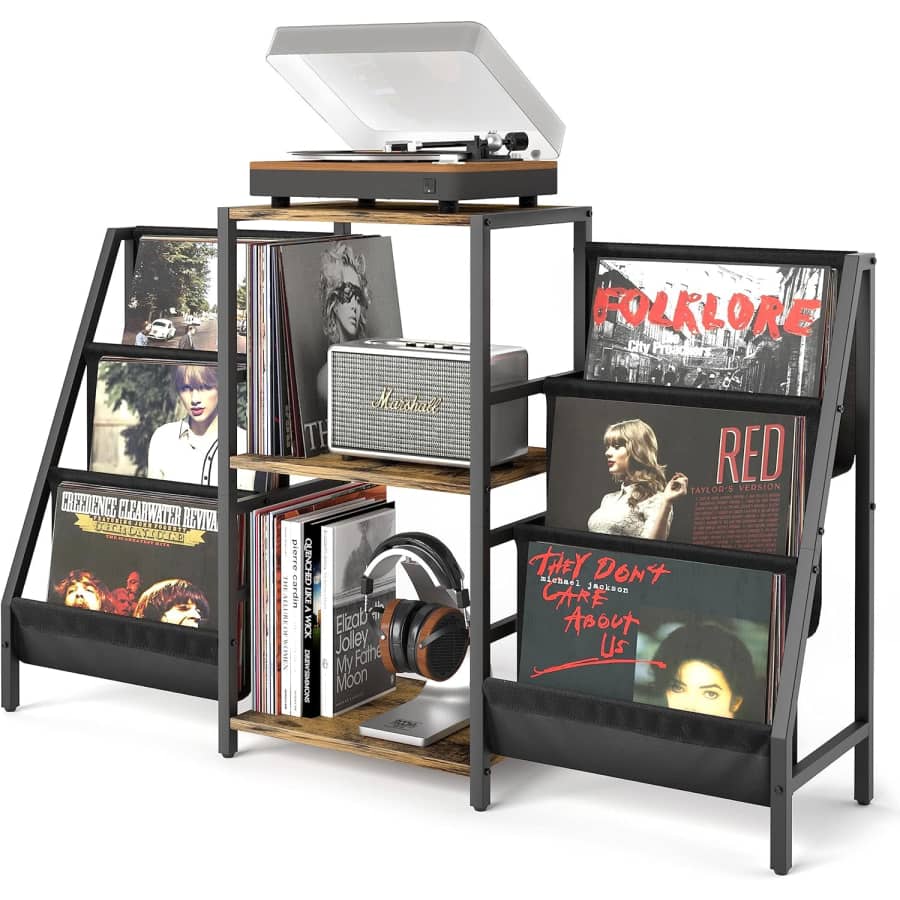 Record Player Stand w/ Vinyl Storage: $59.99