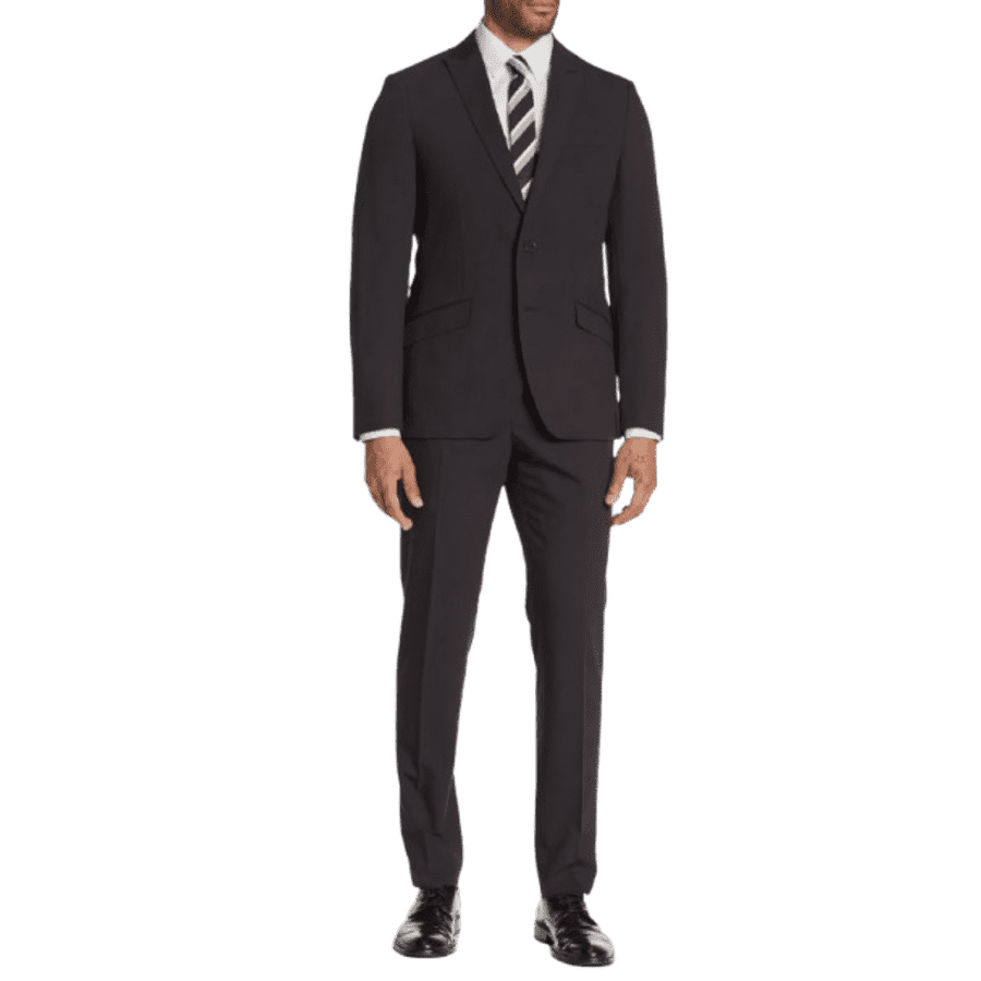 Savile Row Co Men's Brixton Two Button Peak Lapel Suit: $100