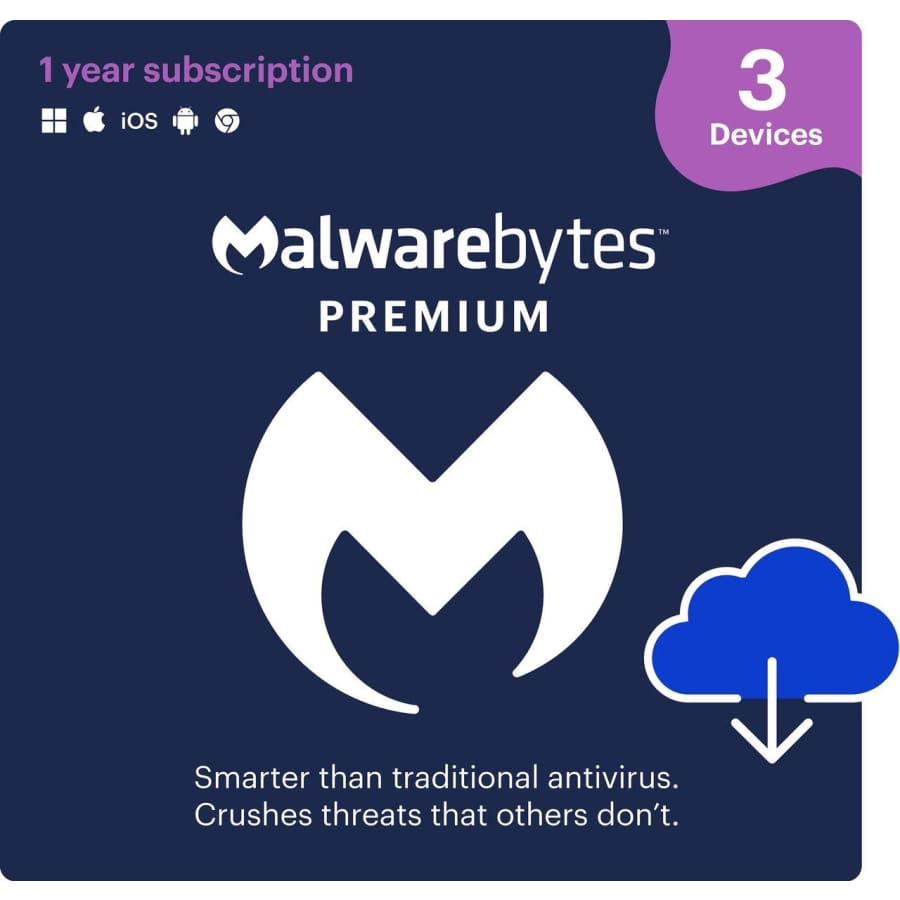 Malwarebytes Premium 3 Device / 1 Year Download: $15