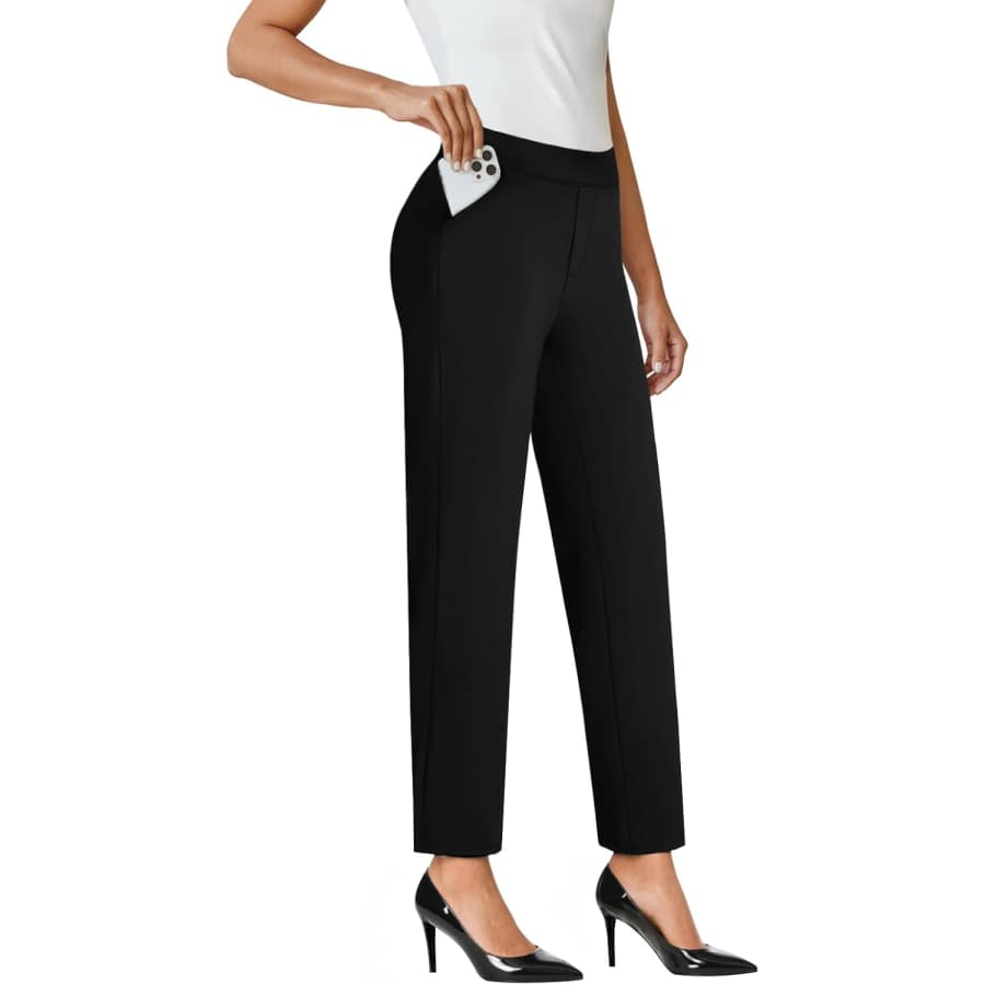 Copyleaf Women's High Waisted Ankle Dress Pants: $13 w/ Prime
