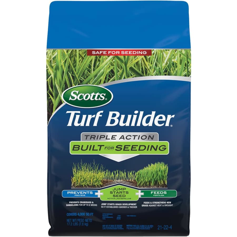 Scotts Turf Builder Triple Action Built For Seeding 17.2-lb Bag: $33 Scotts Turf Builder Triple Action Built For Seeding 17.2-lb Bag: $33