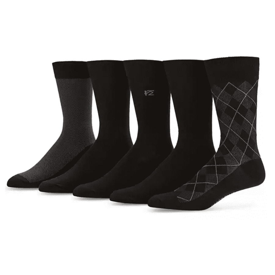 Perry Ellis Portfolio Men's Flat Knit Dress Crew Sock 5-Pack: $12 Perry Ellis Portfolio Men's Flat Knit Dress Crew Sock 5-Pack: $12